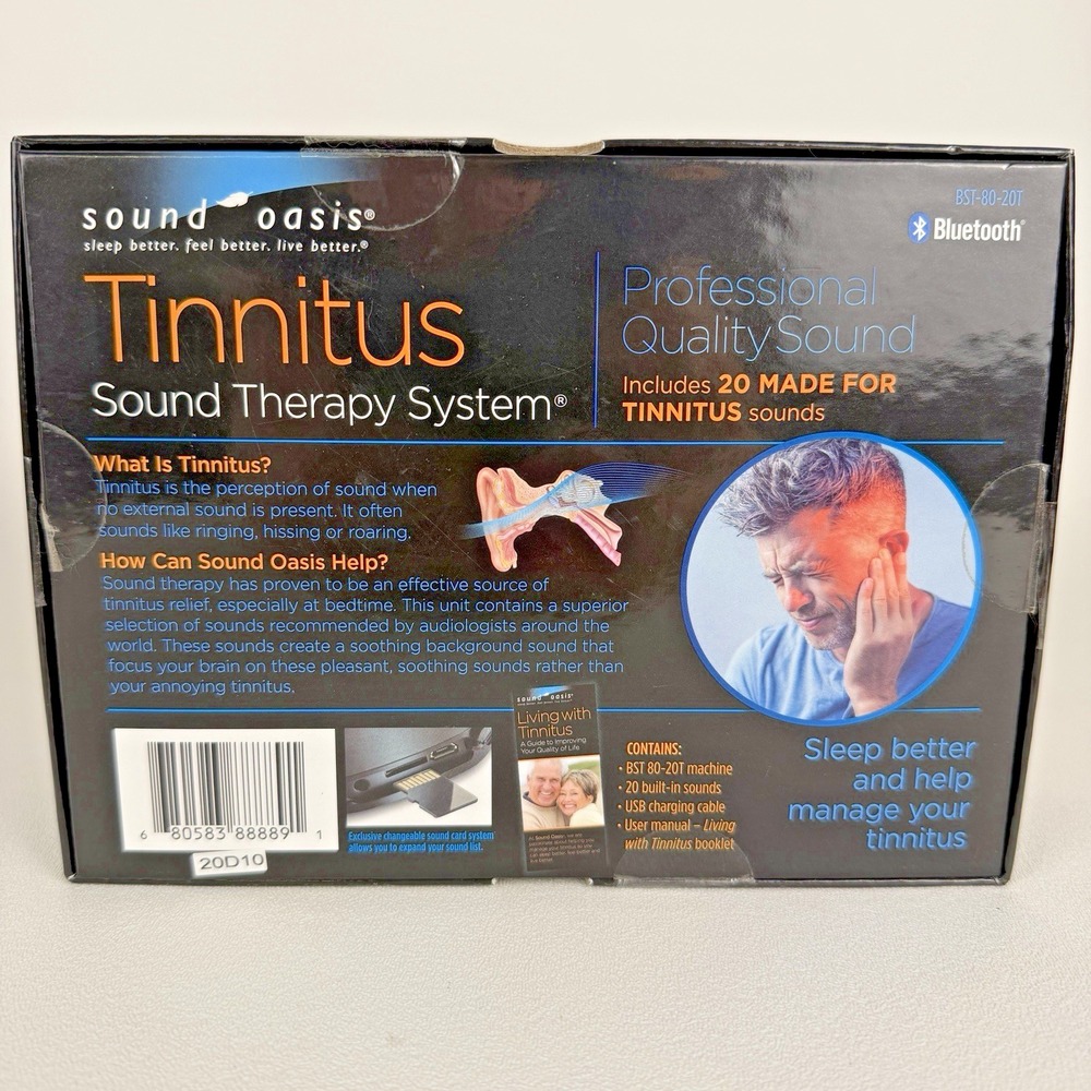 Tinnitus Sound Therapy System with APP Sleep Better Aid Bluetooth Open Box